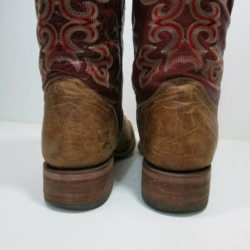 J. B. Dillon Reserve Two Tone Leather Western Kicker Boots Footwear Men's 11.5